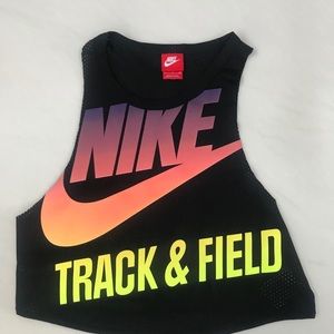 Nike neon orange drifit tank